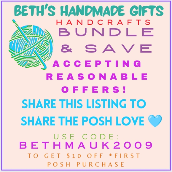 🌈 NEW Market Shopping Tote Reusable Boho HANDCRAFTED Crochet - Picture 3 of 5